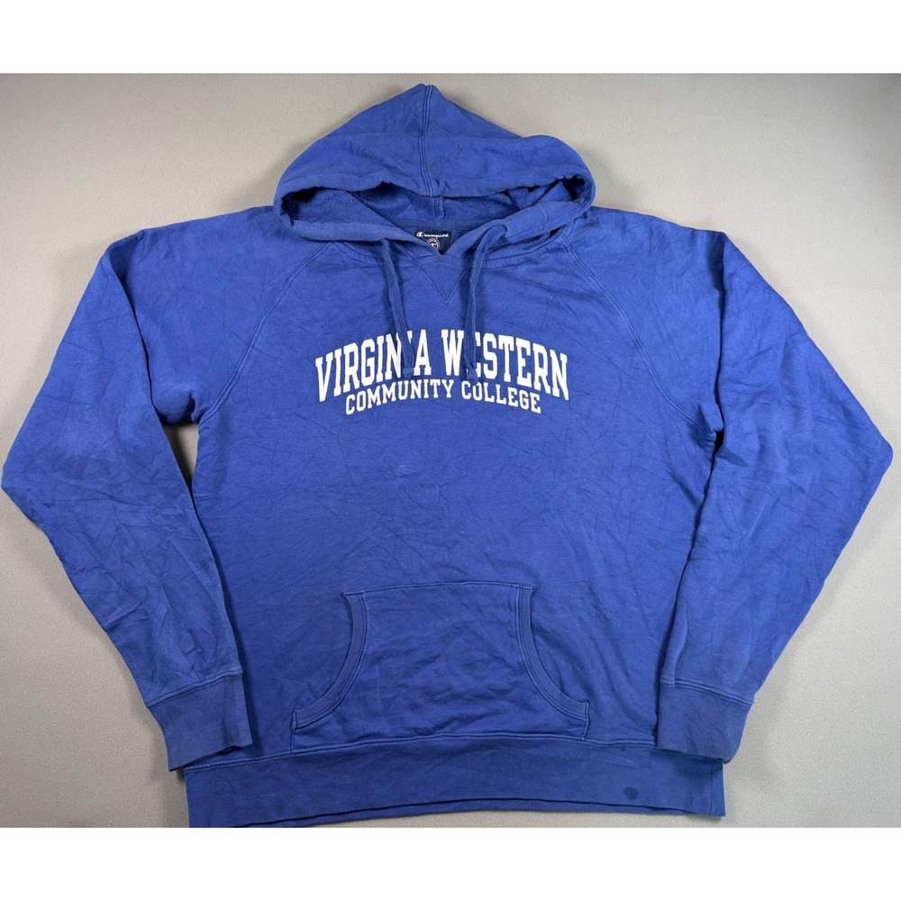 Virginia Western Community College Champion Hoodie Blue Sport Stretch XL